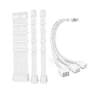 White Sleeved Extension Kit V3 with 12VHPWR (12+4pin)